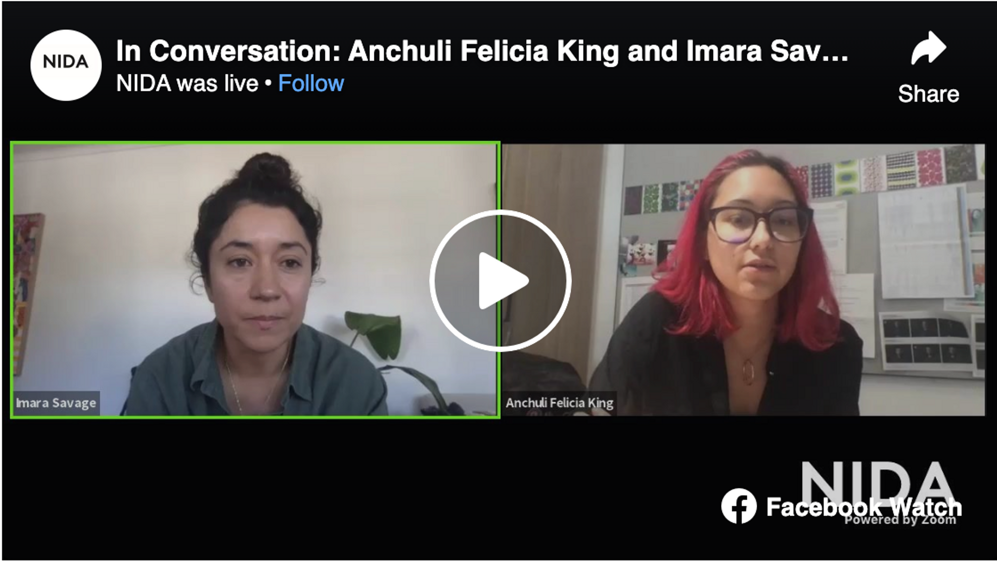 In Conversation: Anchuli Felicia King and Imara Savage